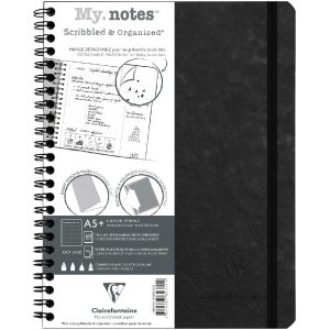 Clairefontaine Notizbuch AgeBag A5+, dotted, Schwarz