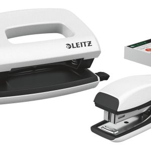 Leitz Set NeXXt WOW Mini-Locher und Mini-Heftgerät Perlweiss