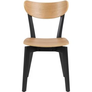 AC Design Stuhl Roxby 2 Stück, Schwarz/Nature