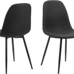 AC Design Stuhl Celia 4 Stück, Schwarz