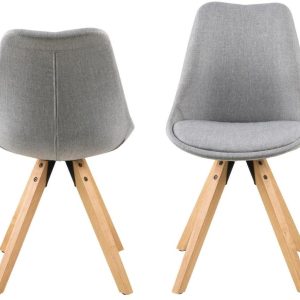 AC Design Stuhl Dima 2 Stück, Hellgrau
