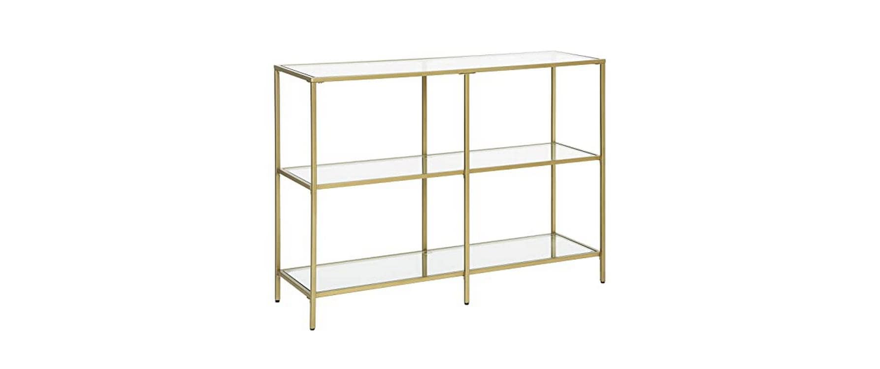 VASAGLE Konsolentisch 100 x 30 x 73 cm, Gold