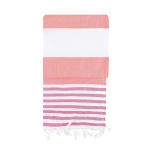 Foutastic Strandtuch Sultan Weiss, Rosa