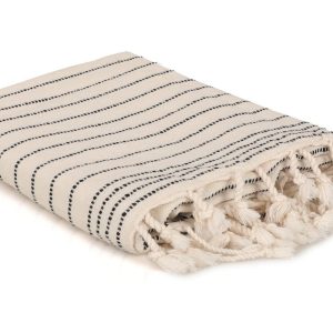 Foutastic Strandtuch Capri Weiss, Schwarz
