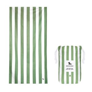 Dock & Bay Strandtuch Cabana L, Khaki/Weiss