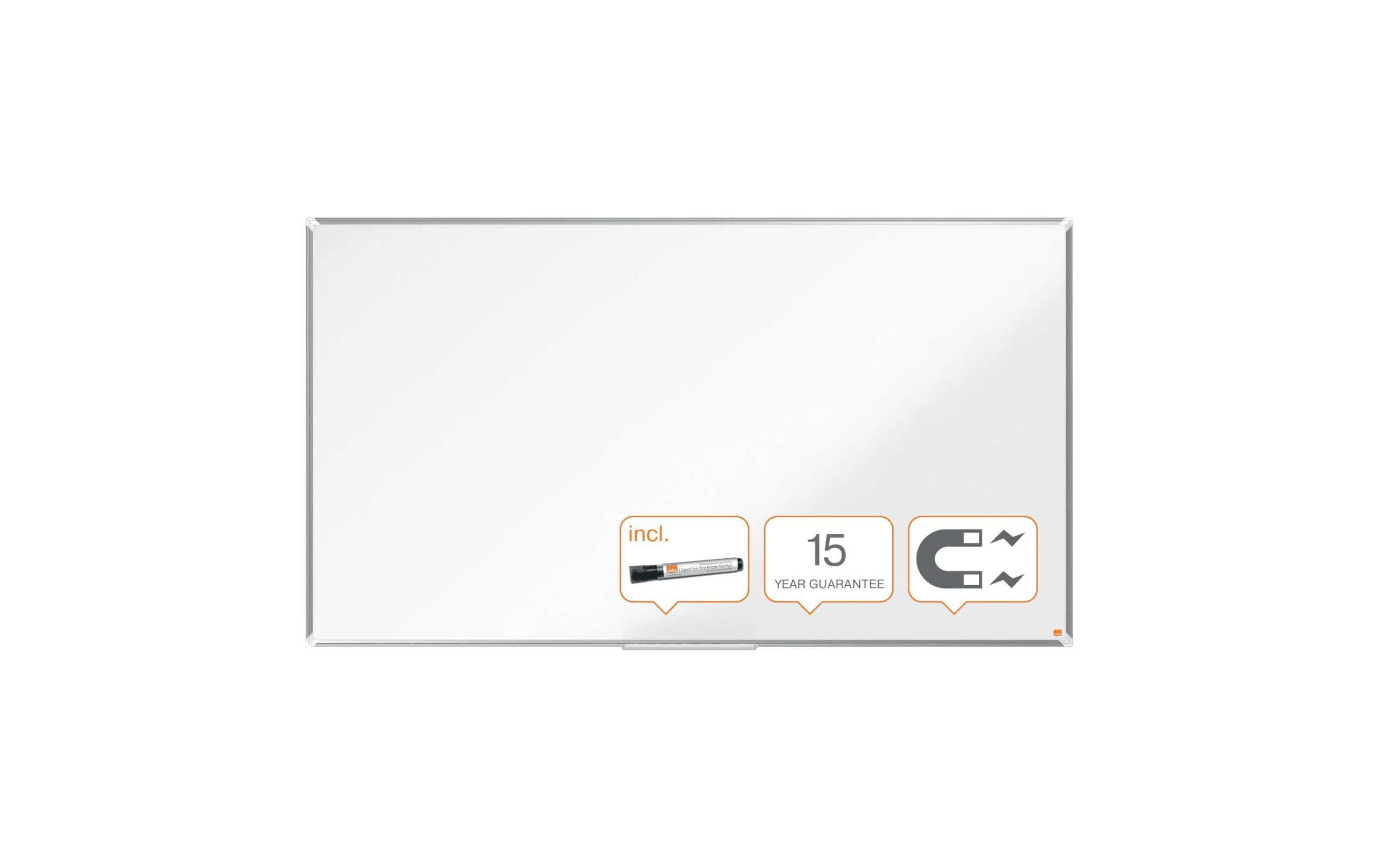 Nobo Premium Plus Whiteboard Stahl Widescreen 85, magnethaftend