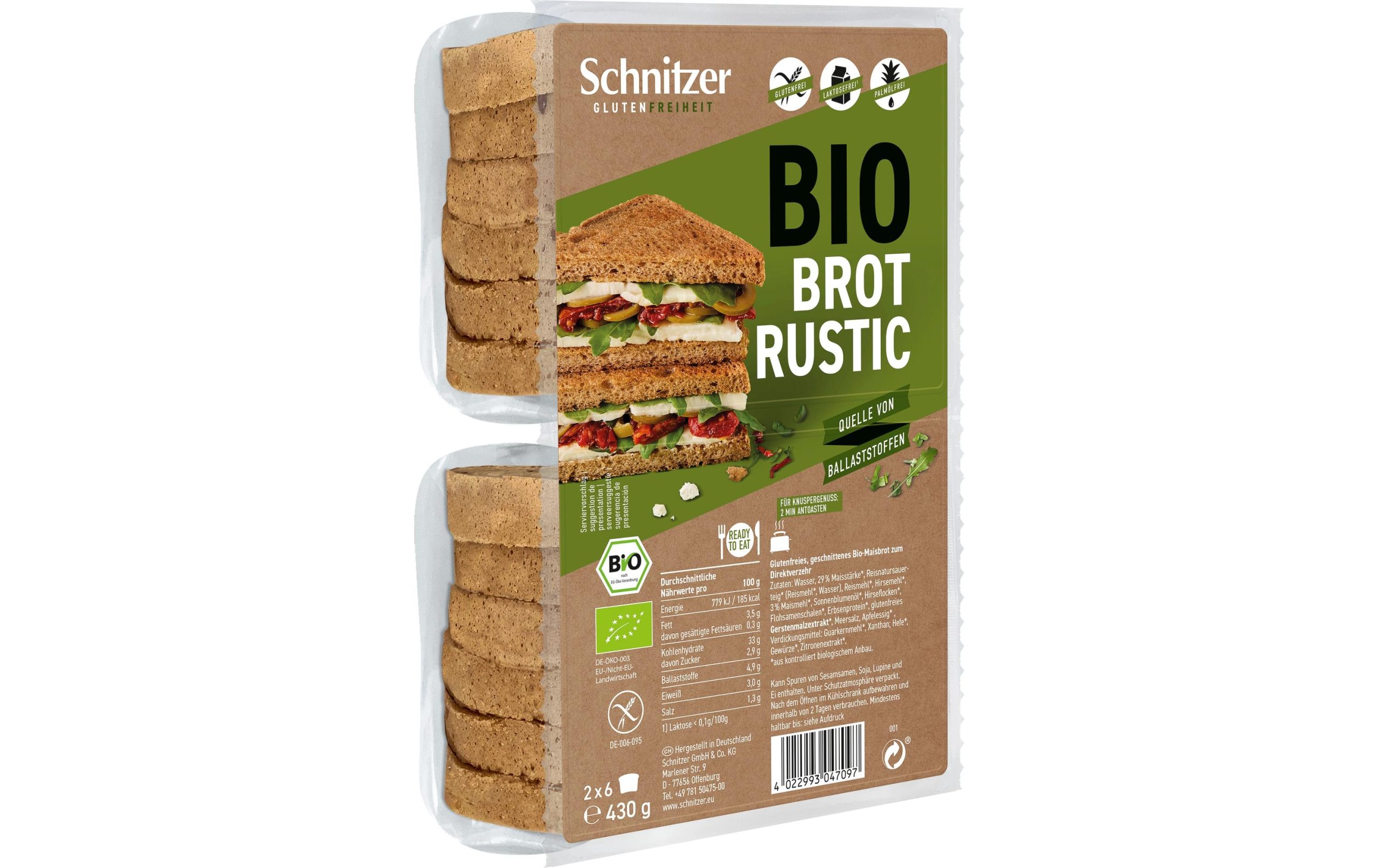 Schnitzer Brot Bio Toastbrot Rustic 430 g