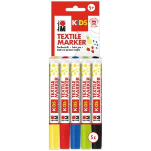 Marabu Textilmarker KiDS 3 mm, 5 Farben