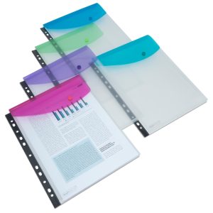 Rapesco Dokumentenmappe A4, assortierte Farben, 5 Stück