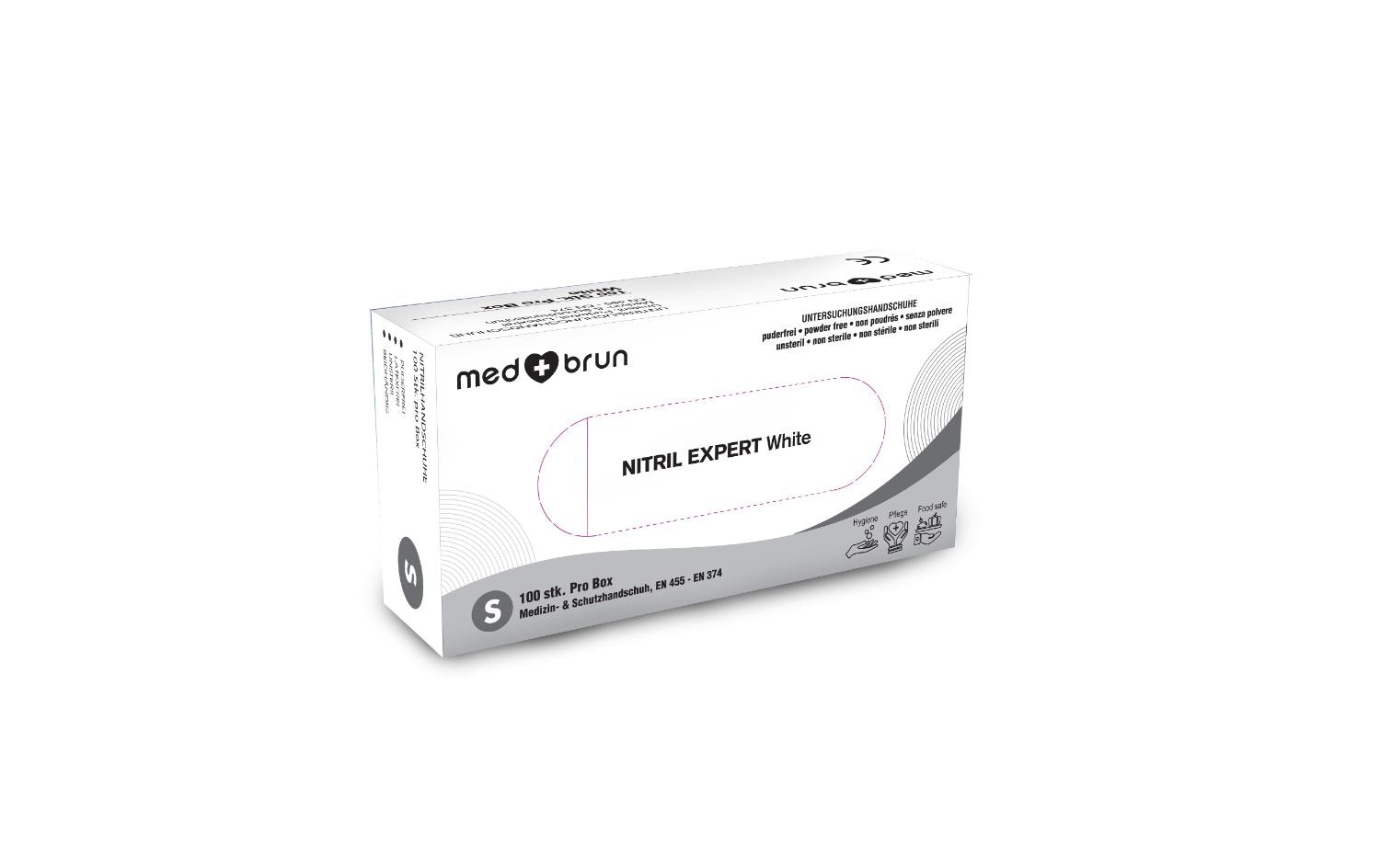 MedBrun Nitril Expert L, Weiss, 100 Stk