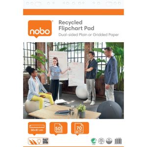 Nobo Flipchart blanko / kariert, 58 x 81 cm, 50 Blatt
