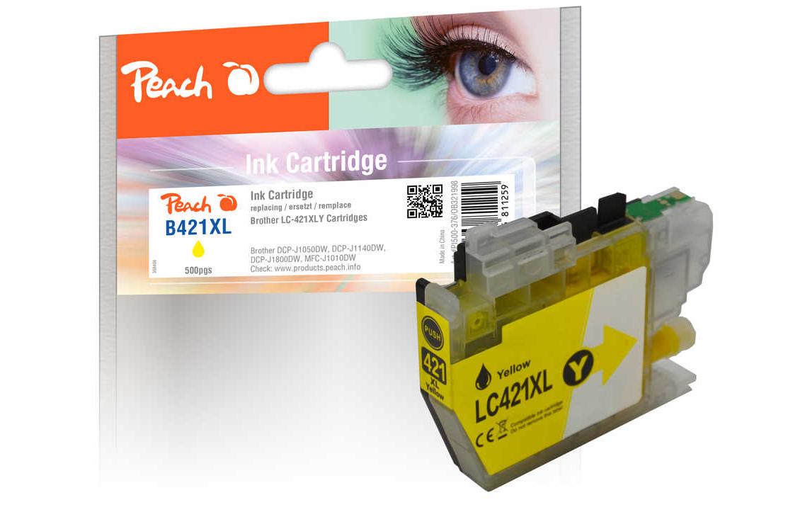 Peach Tinte Brother LC-421XLY Yellow