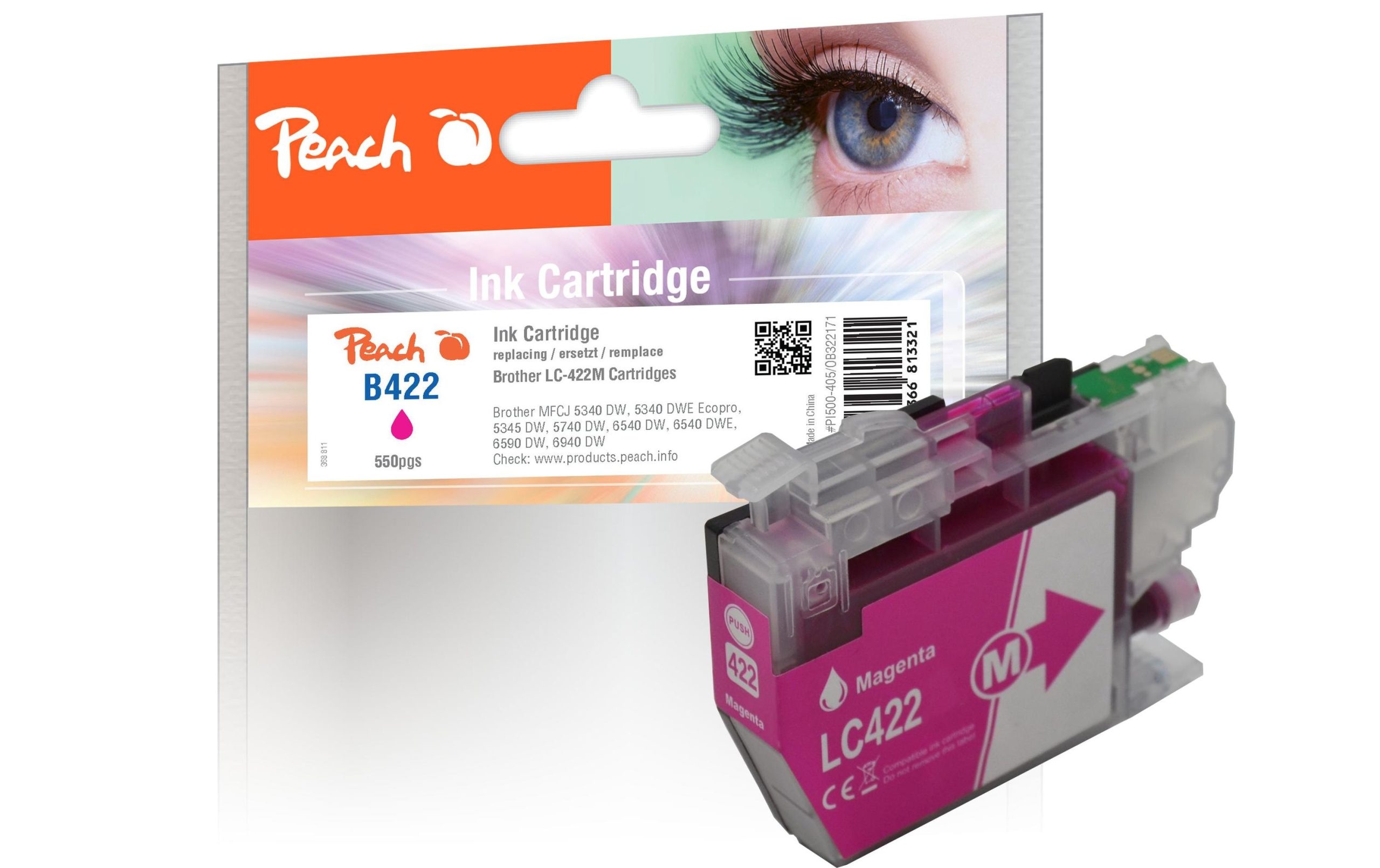 Peach Tinte Brother LC-422M Magenta
