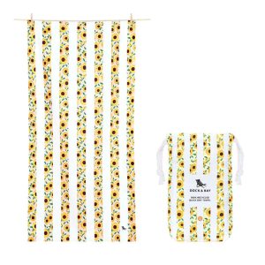 Dock & Bay Strandtuch Sunny Sunflower L, Weiss, Gelb