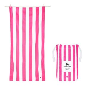 Dock & Bay Strandtuch Cabana L, Weiss, Pink