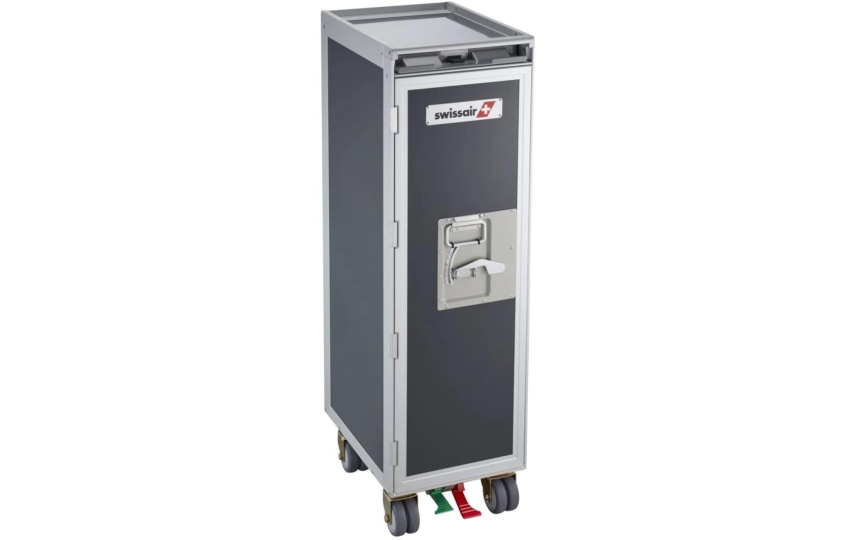diaqua® Bartrolley Flugzeug Swissair Anthrazit, 30.1 x 103 cm
