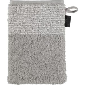 Cawö Waschhandschuh Two Tone 16 x 22 cm, Platin