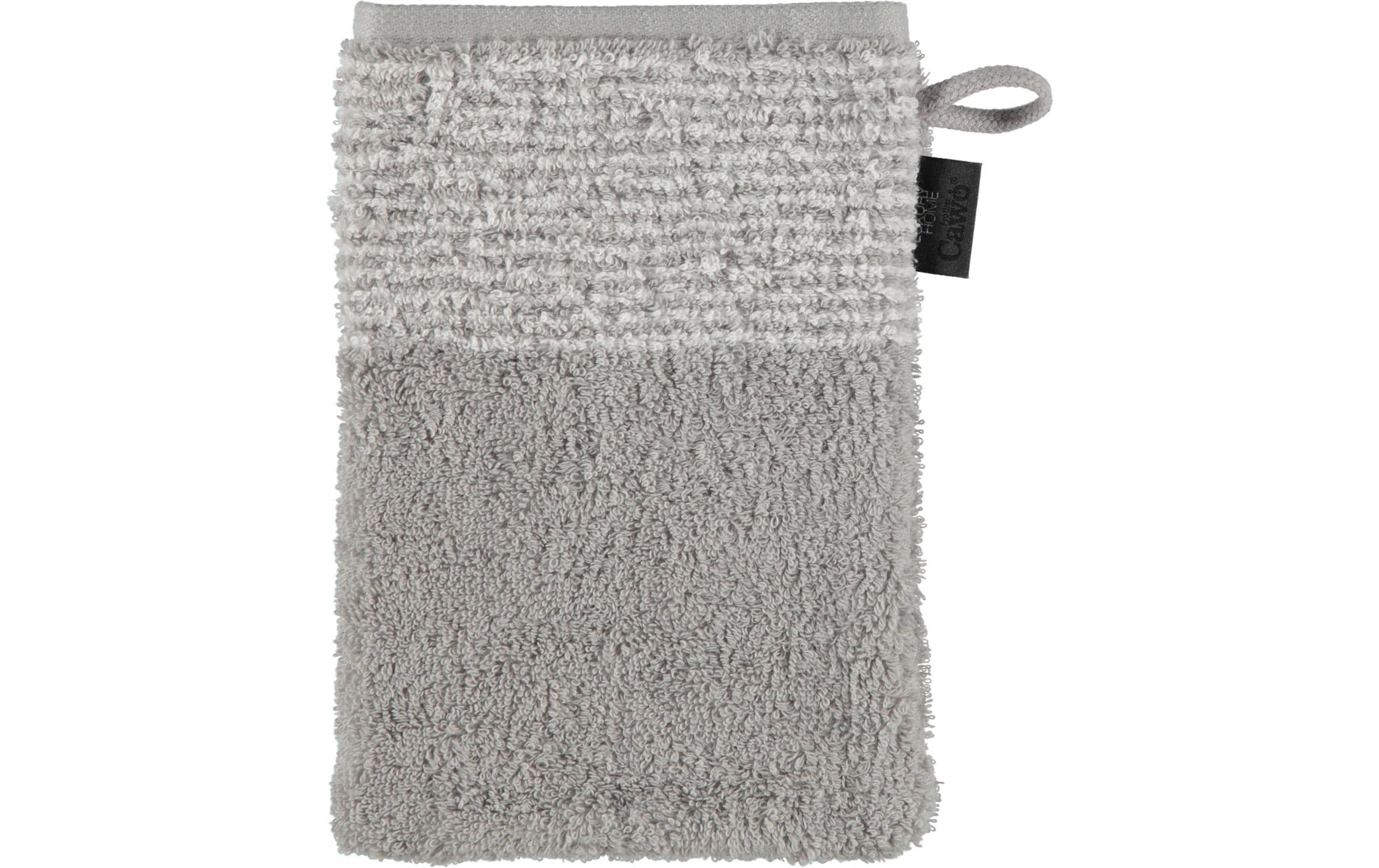 Cawö Waschhandschuh Two Tone 16 x 22 cm, Platin