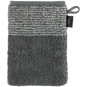 Cawö Waschhandschuh Two Tone 16 x 22 cm, Schiefer