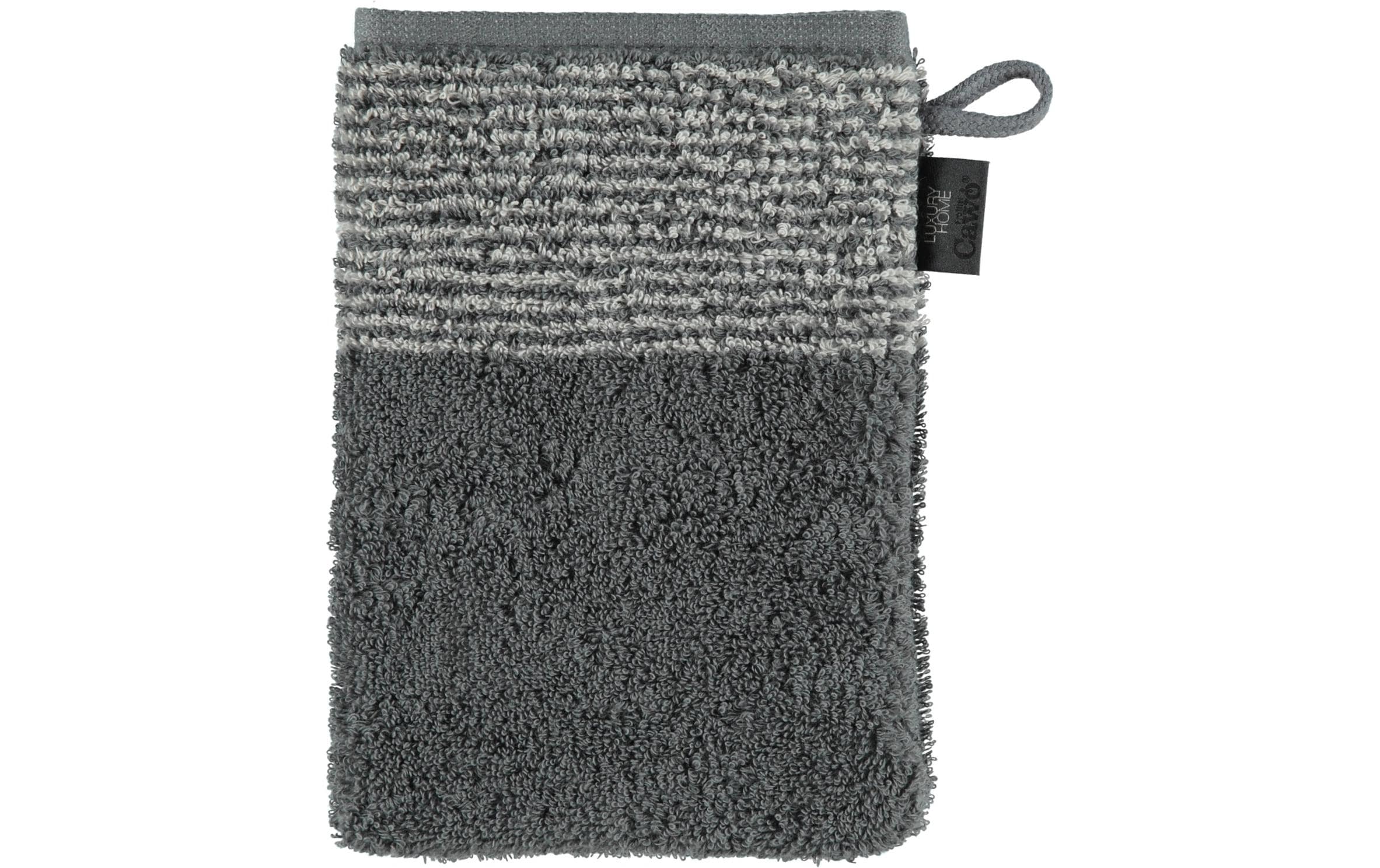 Cawö Waschhandschuh Two Tone 16 x 22 cm, Schiefer