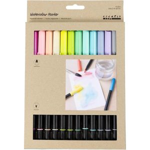 Creativ Company Aquarellmarker 2+ 4-8 mm, 12 Stück