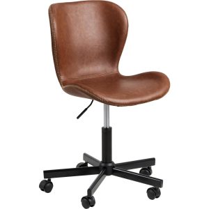 AC Design Bürostuhl Batilda, mit Polsterrücken, Cognac