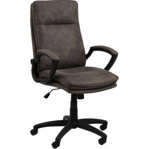 AC Design Bürostuhl Brad, mit Armlehnen und Bremsrollen, Anthrazit