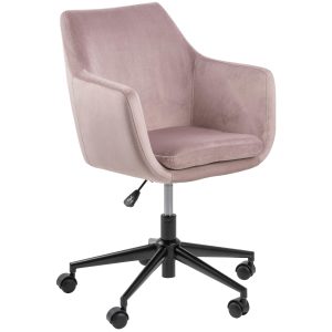 AC Design Bürostuhl Nora, mit Polsterrücken und Armlehnen, Dusty Rose