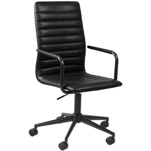 AC Design Bürostuhl Winslow, mit Polsterrücken und Armlehnen, Schwarz