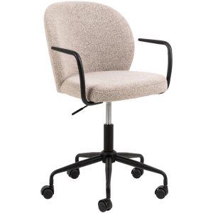 AC Design Bürostuhl Patricia, mit Polsterrücken und Armlehnen, Beige
