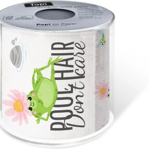 Paper + Design Toilettenpapier Pool Hair  Rollen, 3-lagig, Mehrfarbig