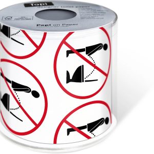 Paper + Design Toilettenpapier Stop it  Rollen, 3-lagig, Schwarz/Rot/Weiss
