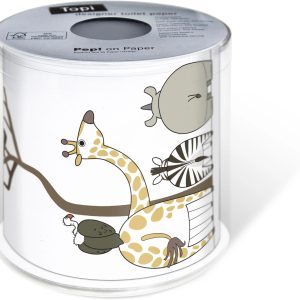 Paper + Design Toilettenpapier Animals  Rollen, 3-lagig, Mehrfarbig