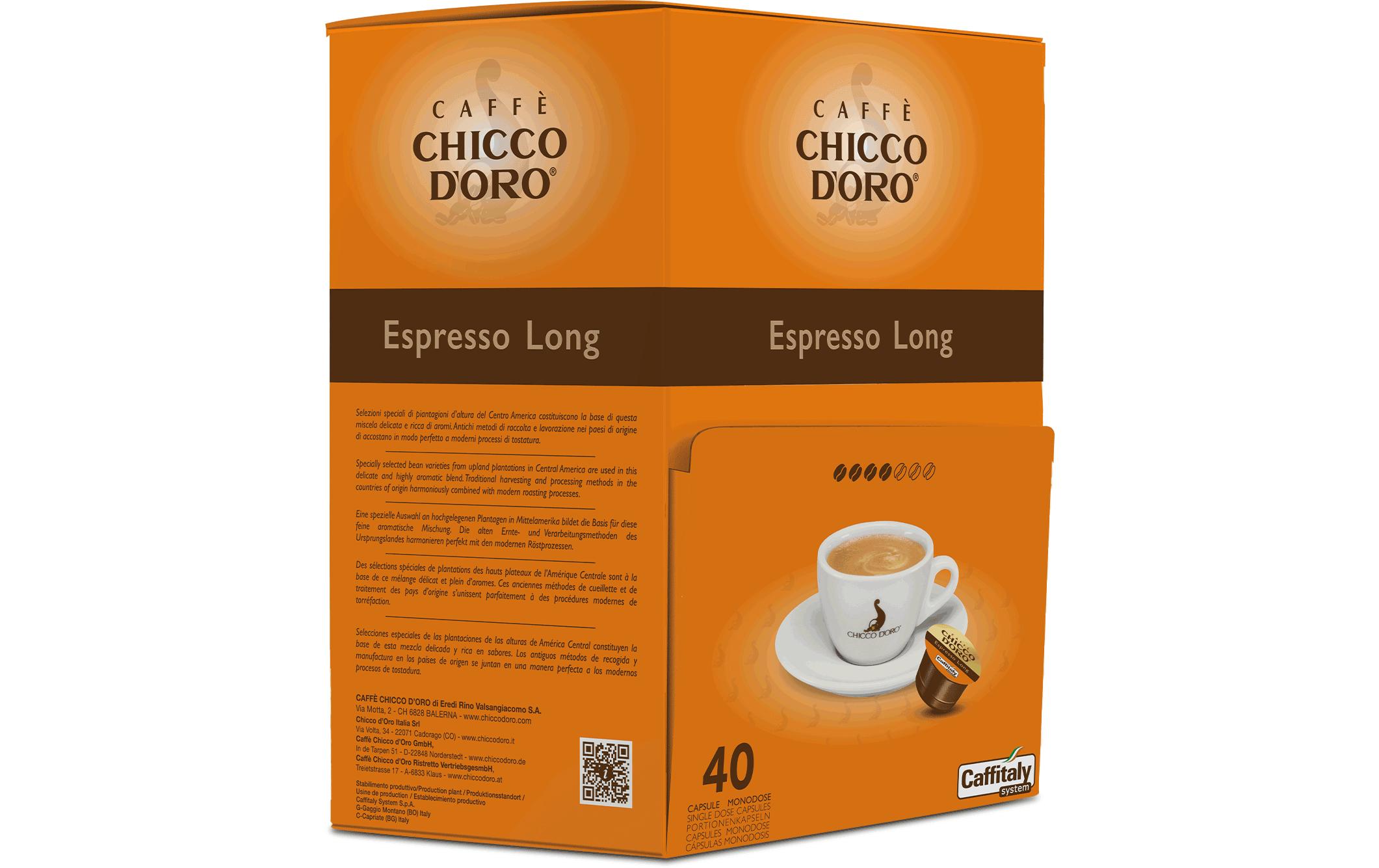 Chicco d'Oro Kaffeekapseln Caffitaly System Espresso Long 40 Stück