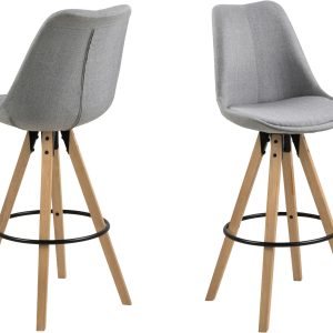 AC Design Barhocker Dima, 2 Stück, 48.5 x 111.5 cm, Hellgrau
