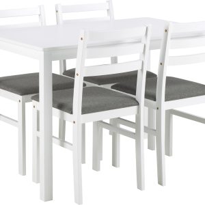 AC Design Esstisch-Set Alicante 110 x 74.5 cm, Weiss