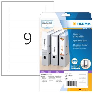 HERMA Rückenschilder A4 225 Etiketten à 25 Blatt