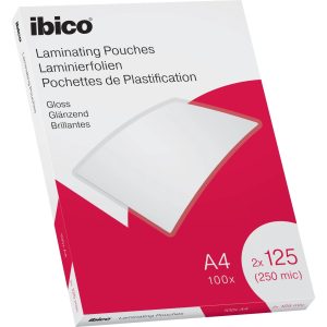 Ibico Laminierfolie A4, 125 µm, 100 Stück, Wasserabweisend
