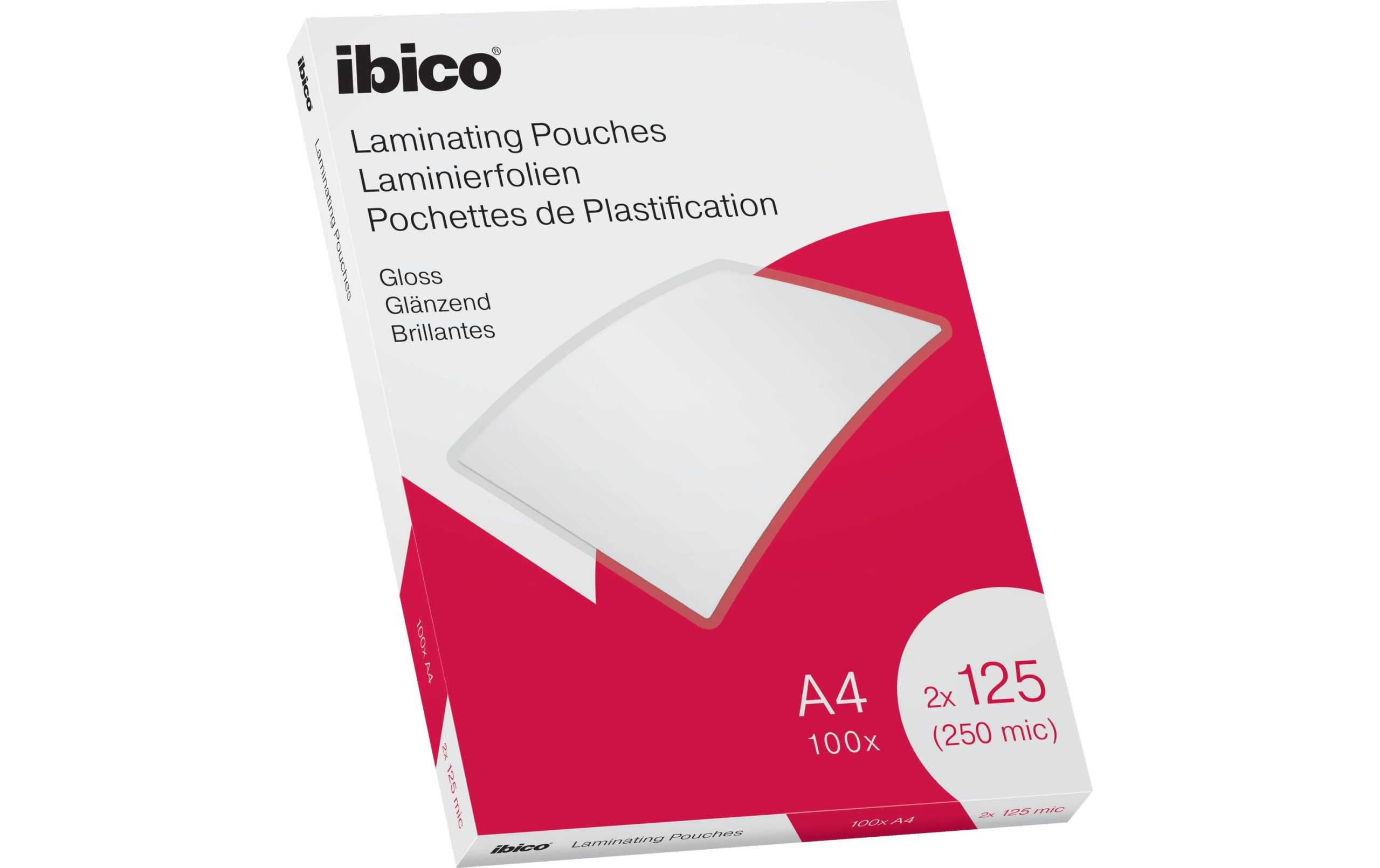 Ibico Laminierfolie A4, 125 µm, 100 Stück, Wasserabweisend