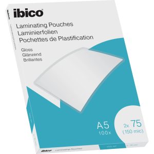 Ibico Laminierfolie Ibico A5, 75 µm, 100 Stück, Wasserabweisend