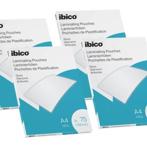 Ibico Laminierfolie Premium A4 75 µm, glänzend, 4 x 100 Stück