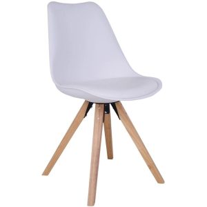House Nordic Stuhl Bergen 2 Stück, 86 x 55 cm, Braun/Weiss