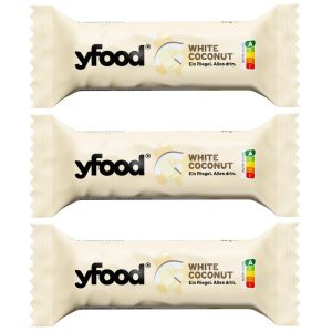 YFOOD Riegel White Coconut 3 x 60 g