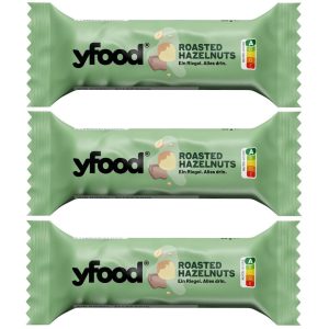 YFOOD Riegel Roasted Hazelnuts 3 x 60 g