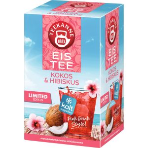 Teekanne Teebeutel Eistee Kokos-Hibiskus 18 Stück