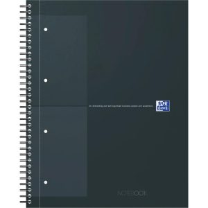 Oxford Notizbuch A4, Kariert, Schwarz