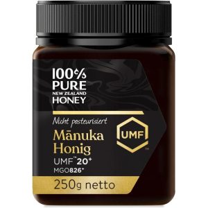 100% Pure New Zealand Honey MGO 826+ Manuka Honig UMF 20+ 250 g