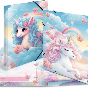 HERMA Sammelmappe A3 Karton Happy Unicorns Mehrfarbig