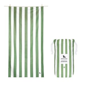 Dock & Bay Strandtuch Cabana 200 cm x 90 cm, Weiss, Khaki