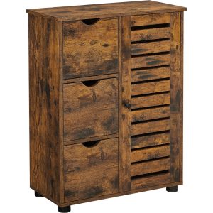 VASAGLE Schrank mit Schubladen 60 x 80 cm, Braun